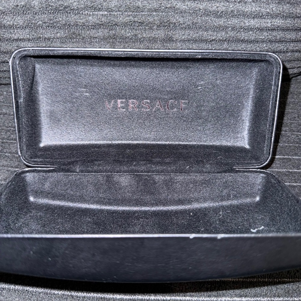 Versace Black Hard Shell Sunglasses Case Gold Logo Large Designer Case Only - Picture 4 of 4